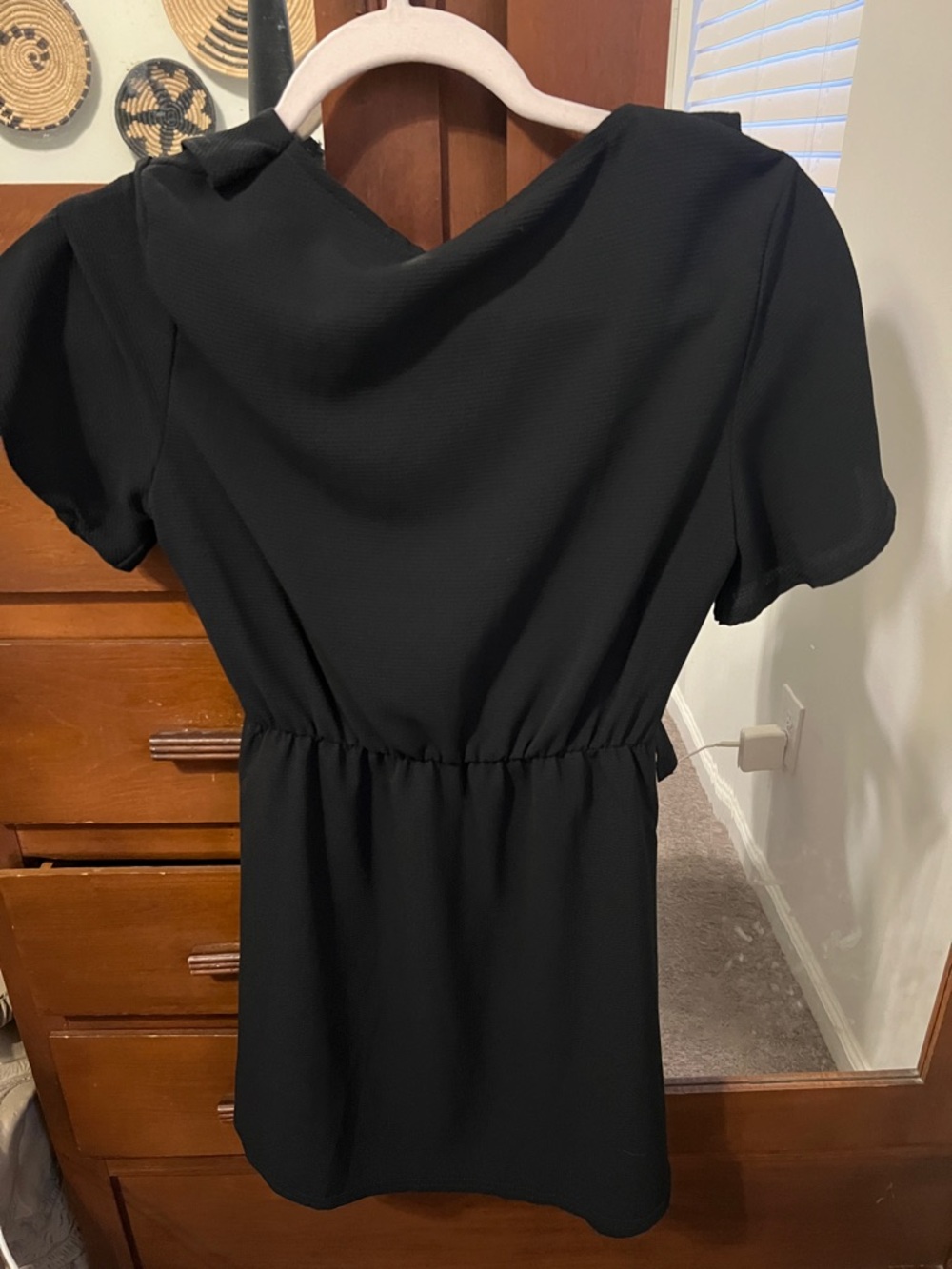 PrettyLittleThing Black Ruffle-Front Mini Dress - Picture 9 of 9